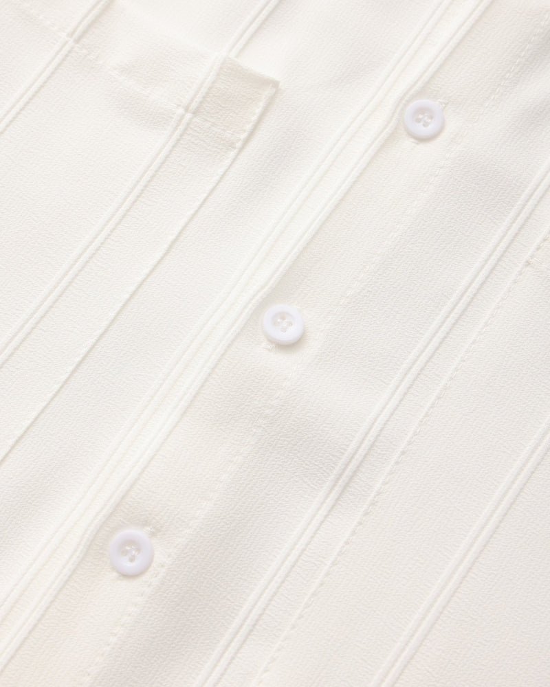 Alessandro Ricci | Ribbed Silk-Feel Shirt with Modern Elegance For Men