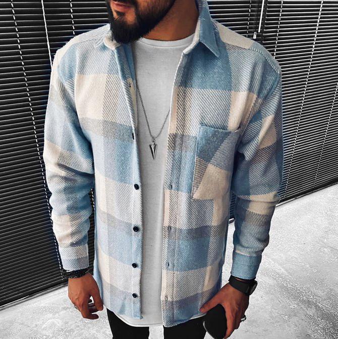 Renato Oakbrook | Checked Flap Pocket Overshirt For Men