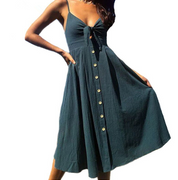 Brooke Stanton | Bow-Tie Midi Summer Dress For Women