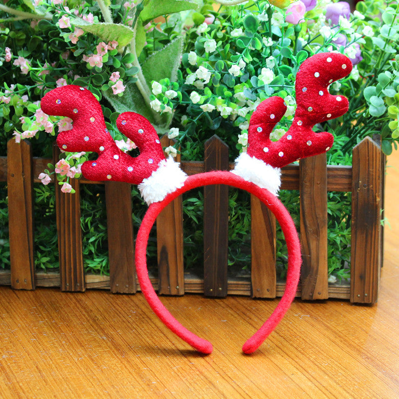 Antler Frost | Brown Antler Santa Hat Christmas Headband Unisex
