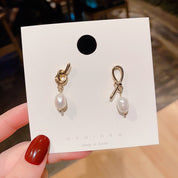Baroque Pearl Knot Earrings