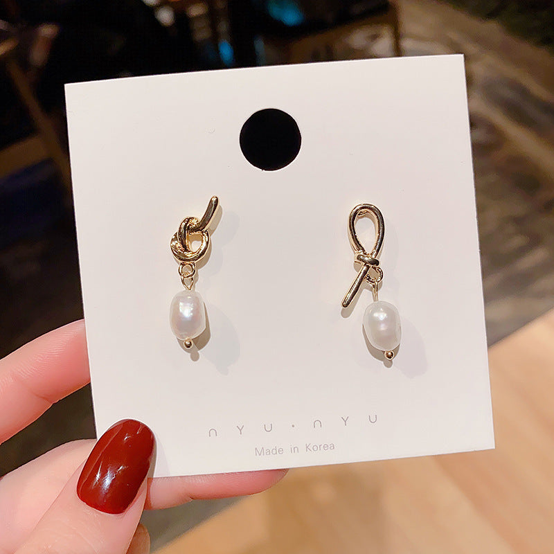 Baroque Pearl Knot Earrings