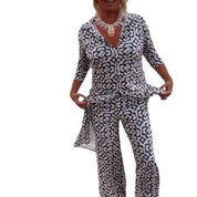 Rosalba Morholt | Printed Tunic & Wide-Leg Trousers Set For Women