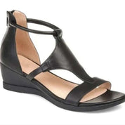 Costanza Wickhurst | T-Strap Back-Zip Wedge Sandals For Women