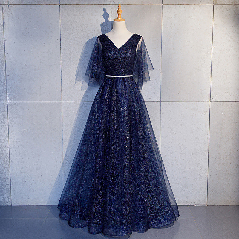 Elise Robertson | Sparkle Tulle A-line Maxi Gown For Women