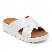 Milena Whitgate | Crisscross Platform Slide Sandals For Women