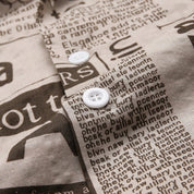 Riley Thompson | Vintage Newspaper Print Hawaiian Shirt For Men