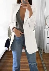 Letizia Wickwood | Open Front Longline Blazer For Women