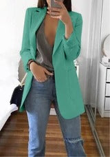 Letizia Wickwood | Open Front Longline Blazer For Women