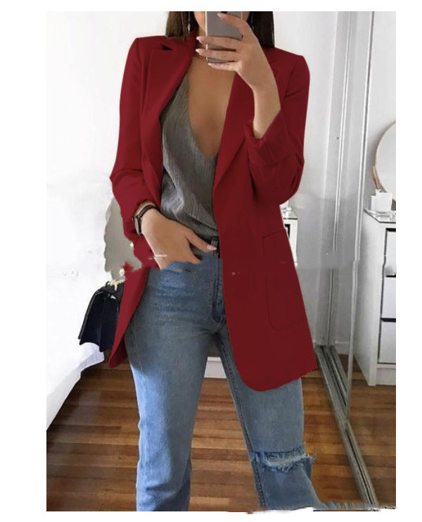 Letizia Wickwood | Open Front Longline Blazer For Women