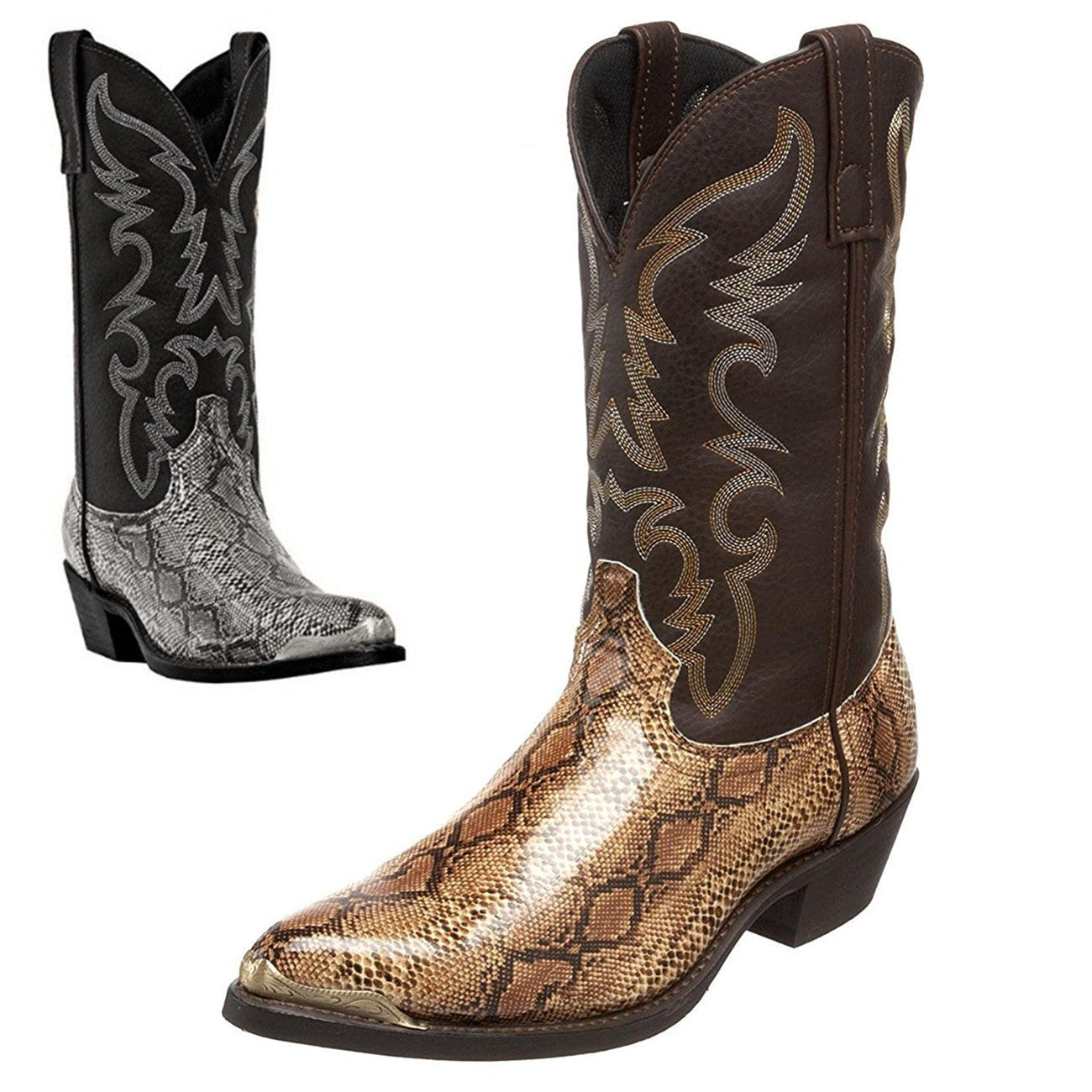 Zoe King | Snake Print Western Cowboy Boots For Women