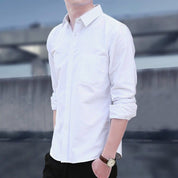 Nathan Pearce | Slim Fit Long Sleeve Oxford Shirt For Men
