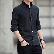 Nathan Pearce | Slim Fit Long Sleeve Oxford Shirt For Men