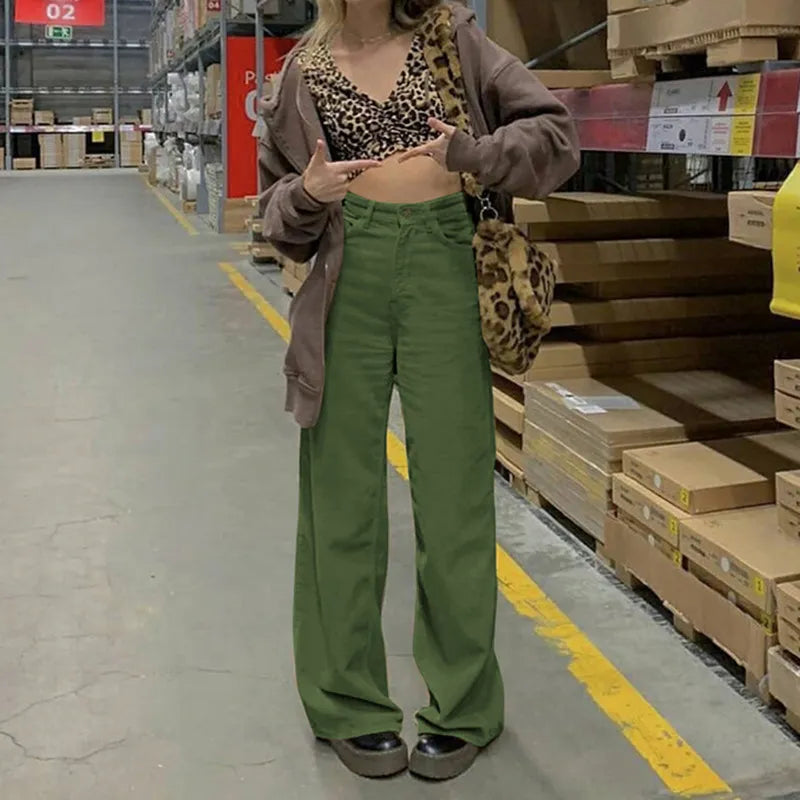 Valentina Rossi | High Waist Straight Leg Pants For Women