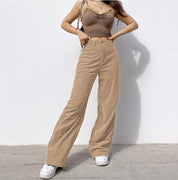 Valentina Rossi | High Waist Straight Leg Pants For Women