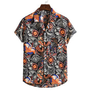 Nathan Harris | Tropical Print Short Sleeve Beach Shirt For Men