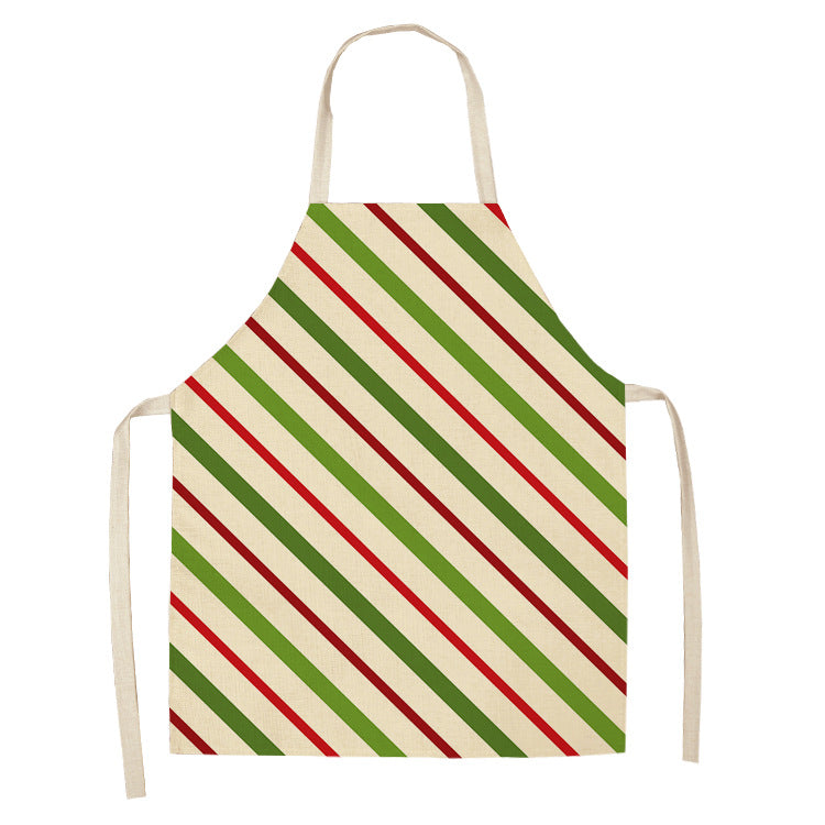 Yule Tide | Red Tartan Reindeer Print Christmas Apron Unisex