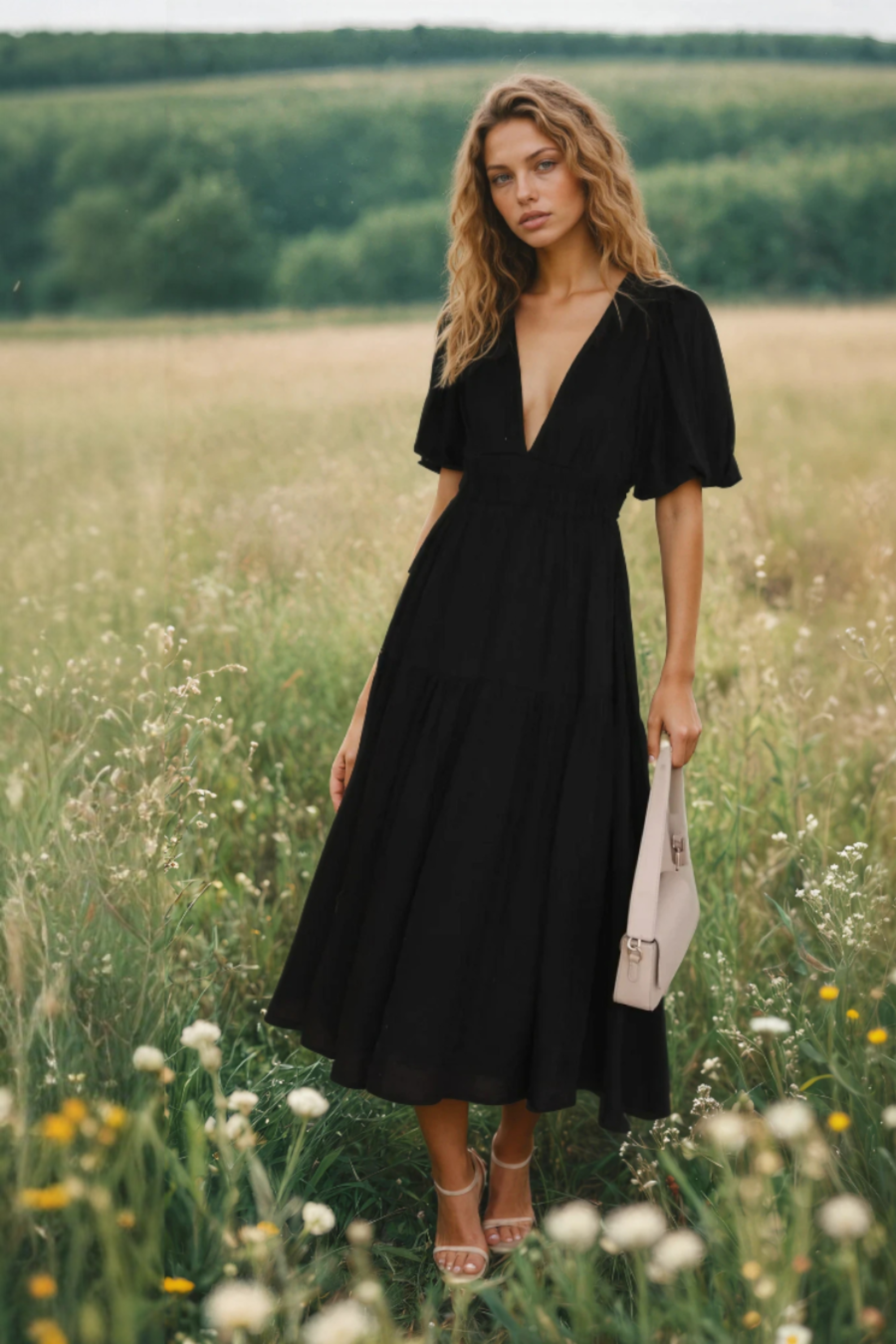 Amelia Sinclair | Flowing Midi Dress For Women