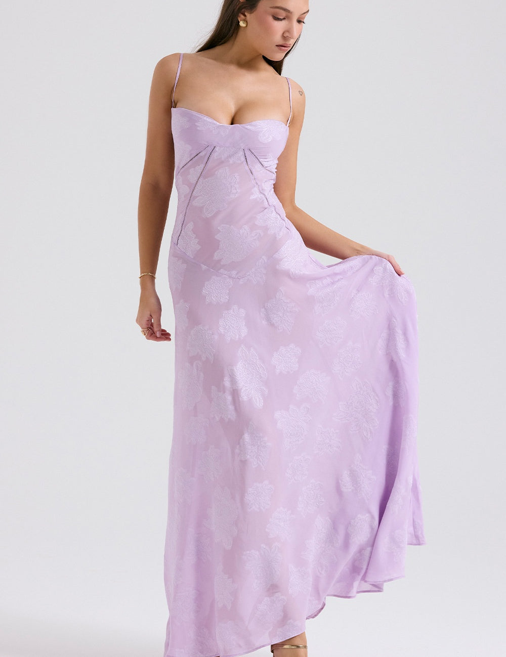 Hannah Stanhope | Butterfly Lace Maxi Dress For Women