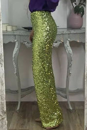 Valentina Rossi | Sequin Straight-Leg Party Pants For Women