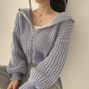 Sophie Moreau | Luxury Knit Zip Hoodie For Women