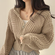Sophie Moreau | Luxury Knit Zip Hoodie For Women