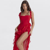 Adelaide Cross | Formal Ruffle Maxi Dress For Women