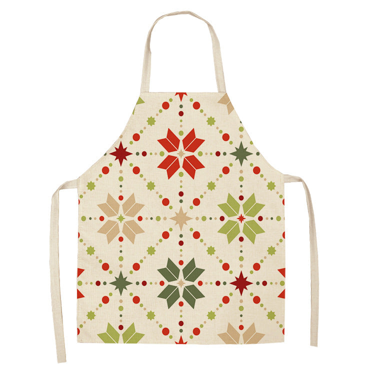 Yule Tide | Red Tartan Reindeer Print Christmas Apron Unisex
