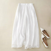 Margot Delaney | Wide-Leg Linen Pants With Elastic Waist For Women