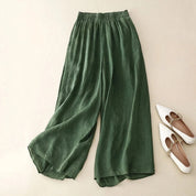 Margot Delaney | Wide-Leg Linen Pants With Elastic Waist For Women
