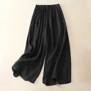 Margot Delaney | Wide-Leg Linen Pants With Elastic Waist For Women