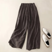 Margot Delaney | Wide-Leg Linen Pants With Elastic Waist For Women