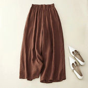 Margot Delaney | Wide-Leg Linen Pants With Elastic Waist For Women