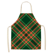 Yule Tide | Red Tartan Reindeer Print Christmas Apron Unisex