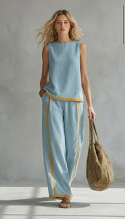 Ivy Blackwell | Cotton Linen Two-Piece Set For Women
