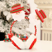 Snowy Cheer | Red Santa Hat Earmuff Christmas Headband For Women