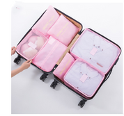 6-Piece Waterproof Packing Cubes Set - Light Pink