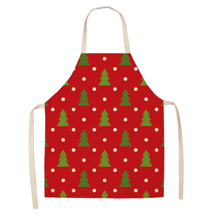 Yule Tide | Red Tartan Reindeer Print Christmas Apron Unisex