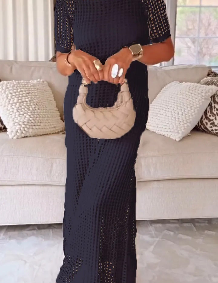 Georgia Clarke | Crochet Knit Maxi Dress For Women