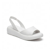 Noemi Corowa | White Peep-Toe Platform Wedge Sandals For Women