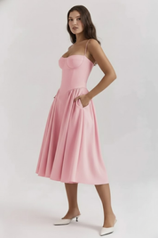Clara Bellini | Sage Green Midi Dress For Women