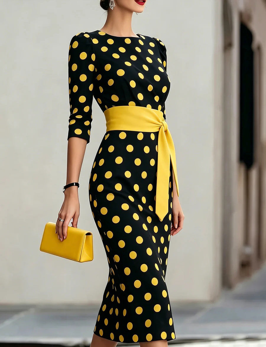 Ruby Turner | Polka Dot Midi Dress For Women