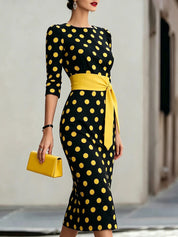 Ruby Turner | Polka Dot Midi Dress For Women