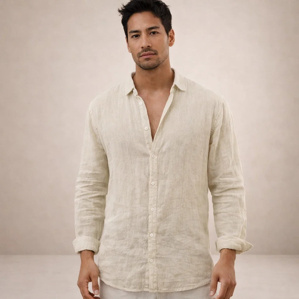 Ethan Bennett | Linen Button-Down Shirt For Men