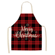 Yule Tide | Red Tartan Reindeer Print Christmas Apron Unisex