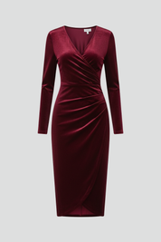 Mia Ashworth | Velvet Wrap Midi Dress For Women