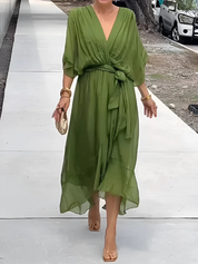 Seraphina Laurent | Elegant Wrap Maxi Dress For Women
