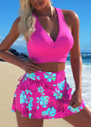 Annabel Fairfax | Floral Halter Swim Skirt Set For Women