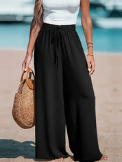 Elodie Thorne | High-Waisted Linen Look Trousers For Women