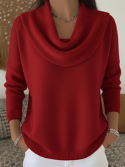Victoria Sinclair | Soft Knit Cowl Neck Sweater For Women
